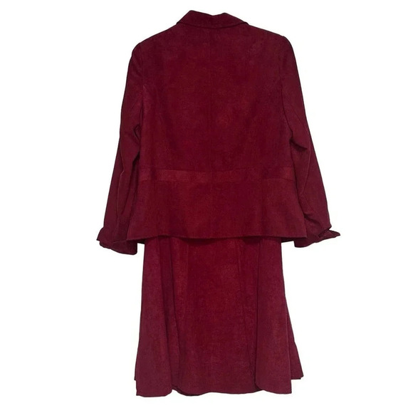 Avenue 14/16 red button down blazer & matching size 16 long skirt - Picture 2 of 11